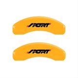MGP 4 Caliper Covers Engraved Front & Rear No bolts/Sport Yellow finish black ch thumbnail 2