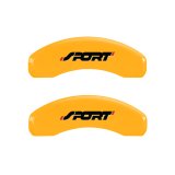 MGP 4 Caliper Covers Engraved Front & Rear No bolts/Sport Yellow finish black ch thumbnail 9