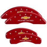 MGP 4 Caliper Covers Engraved Front & Rear MGP Red finish silver ch thumbnail 2