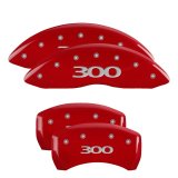MGP 4 Caliper Covers Engraved Front & Rear 300 Red finish silver ch thumbnail 1