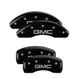 MGP 4 Caliper Covers Engraved Front & Rear Style 2/Chrysler Wing Black finish silver ch thumbnail 3
