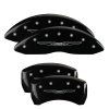 MGP 4 Caliper Covers Engraved Front & Rear Style 2/Chrysler Wing Black finish silver ch thumbnail 5