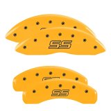 MGP 4 Caliper Covers Engraved Front & Rear With stripes/Charger Red finish silver ch thumbnail 4