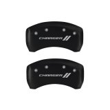 MGP 4 Caliper Covers Engraved Front & Rear With stripes/Charger Red finish silver ch thumbnail 7