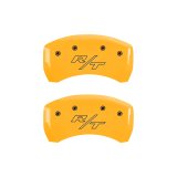 MGP 4 Caliper Covers Engraved Front & Rear Cursive/Charger Black finish silver ch thumbnail 6