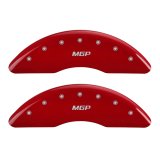 MGP 4 Caliper Covers Engraved Front & Rear MGP Red finish silver ch thumbnail 1