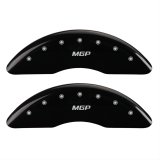 MGP 4 Caliper Covers Engraved Front & Rear MGP Black finish silver ch thumbnail 1