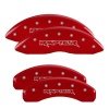 MGP 4 Caliper Covers Engraved Front & Rear Raptor Red finish silver ch thumbnail 5