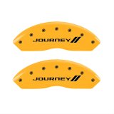 MGP 4 Caliper Covers Engraved Front & Rear With stripes/Journey Yellow finish black ch thumbnail 1