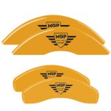 MGP 4 Caliper Covers Engraved Front & Rear MGP Yellow finish black ch thumbnail 1