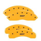 MGP Front set 2 Caliper Covers Engraved Front Bowtie Black finish silver ch thumbnail 3