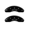 MGP Front set 2 Caliper Covers Engraved Front Bowtie Black finish silver ch thumbnail 5