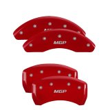 MGP 4 Caliper Covers Engraved Front & Rear MGP Red finish silver ch thumbnail 4