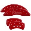 MGP 4 Caliper Covers Engraved Front Cadillac Engraved Rear XTS Red finish silver ch thumbnail 5