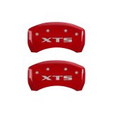 MGP 4 Caliper Covers Engraved Front Cadillac Engraved Rear XTS Red finish silver ch thumbnail 6