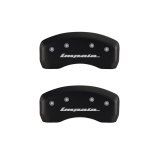 MGP 4 Caliper Covers Engraved Front & Rear Impala Red finish silver ch thumbnail 7