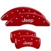 MGP 4 Caliper Covers Engraved Front & Rear JEEP Red finish silver ch thumbnail 5