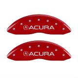 MGP 4 Caliper Covers Engraved Front & Rear Acura Red finish silver ch thumbnail 1