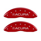 MGP 4 Caliper Covers Engraved Front & Rear Acura Red finish silver ch thumbnail 5