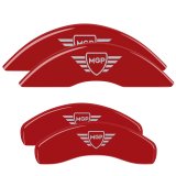 MGP 4 Caliper Covers Engraved Front & Rear MGP Red finish silver ch thumbnail 5