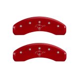 MGP 4 Caliper Covers Engraved Front 2015/Mustang Engraved Rear 2015/Bar & Pony Red finish silver ch thumbnail 6
