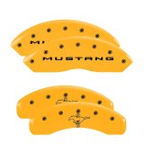 MGP 4 Caliper Covers Engraved Front 2015/Mustang Engraved Rear 2015/Bar & Pony ylw finish black ch thumbnail 3