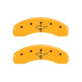 MGP 4 Caliper Covers Engraved Front 2015/Mustang Engraved Rear 2015/Bar & Pony ylw finish black ch thumbnail 6