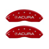 MGP 4 Caliper Covers Engraved Front Acura Engraved Rear TLX Red finish silver ch thumbnail 2
