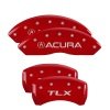 MGP 4 Caliper Covers Engraved Front Acura Engraved Rear TLX Red finish silver ch thumbnail 5