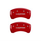 MGP 4 Caliper Covers Engraved Front & Rear MOPAR Red finish silver ch thumbnail 2