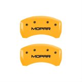 MGP 4 Caliper Covers Engraved Front & Rear MOPAR Yellow finish black ch thumbnail 2