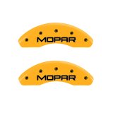 MGP 4 Caliper Covers Engraved Front & Rear MOPAR Yellow finish black ch thumbnail 6