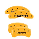 MGP 4 Caliper Covers Engraved Front & Rear MOPAR Yellow finish black ch thumbnail 7