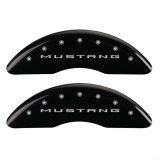 MGP 4 Caliper Covers Engraved Front 2015/Mustang Engraved Rear 2015/GT Black finish silver ch thumbnail 1