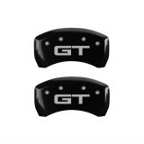 MGP 4 Caliper Covers Engraved Front 2015/Mustang Engraved Rear 2015/GT Black finish silver ch thumbnail 2
