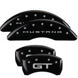 MGP 4 Caliper Covers Engraved Front 2015/Mustang Engraved Rear 2015/GT Black finish silver ch thumbnail 3
