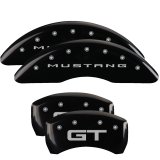 MGP 4 Caliper Covers Engraved Front 2015/Mustang Engraved Rear 2015/GT Black finish silver ch thumbnail 4