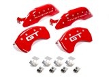 MGP 4 Caliper Covers Engraved Front 2015/Mustang Engraved Rear 2015/GT Red finish silver ch thumbnail 8