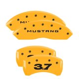 MGP 4 Caliper Covers Engraved Front 2015/Mustang Engraved Rear 2015/50 Red finish silver ch thumbnail 4