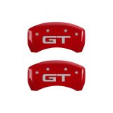 MGP 4 Caliper Covers Engraved Front 2015/Mustang Engraved Rear 2015/GT Red finish silver ch thumbnail 6