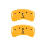 MGP Rear set 2 Caliper Covers Engraved Rear Tiffany Snake Yellow finish black ch thumbnail 6