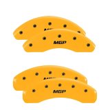 MGP 4 Caliper Covers Engraved Front & Rear MGP Yellow finish black ch thumbnail 3