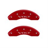MGP 4 Caliper Covers Engraved Front & Rear Volt Red finish silver ch thumbnail 1