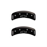 MGP 4 Caliper Covers Engraved Front & Rear Bowtie Black finish silver ch thumbnail 2