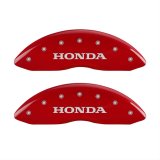 MGP 4 Caliper Covers Engraved Front Honda Engraved Rear Pilot/2016 Red finish silver ch thumbnail 1