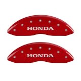 MGP 4 Caliper Covers Engraved Front Honda Engraved Rear Pilot/2016 Red finish silver ch thumbnail 4