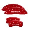 MGP 4 Caliper Covers Engraved Front Honda Engraved Rear Pilot/2016 Red finish silver ch thumbnail 8