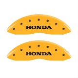 MGP 4 Caliper Covers Engraved Front Honda Engraved Rear Pilot/2016 Yellow finish black ch thumbnail 1