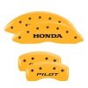 MGP 4 Caliper Covers Engraved Front Honda Engraved Rear Pilot/2016 Yellow finish black ch thumbnail 8