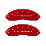 MGP 4 Caliper Covers Engraved Front & Rear Gen 5/Camaro Red finish silver ch thumbnail 1